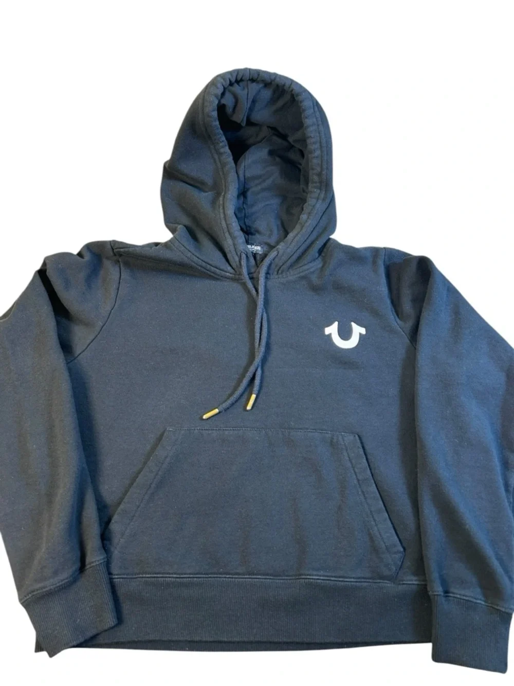 TRUE RELIGION Starry Buddha Hoodie Black Gold Metallic‎ Graphic Size M Unisex